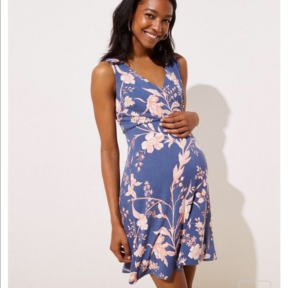 Loft Maternity Dress Wrap Style sleeveless size 2